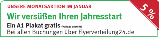 A1-Plakat bei Buchung �ber Flyerverteilung24.de